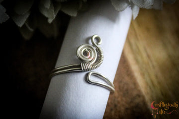 Silver Single Swirl Adjustable Ring – Fine Silver Handmade Jewelry
