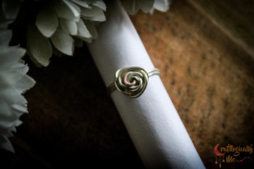 Silver Rose Adjustable Ring – Fine Silver Handmade Jewelry