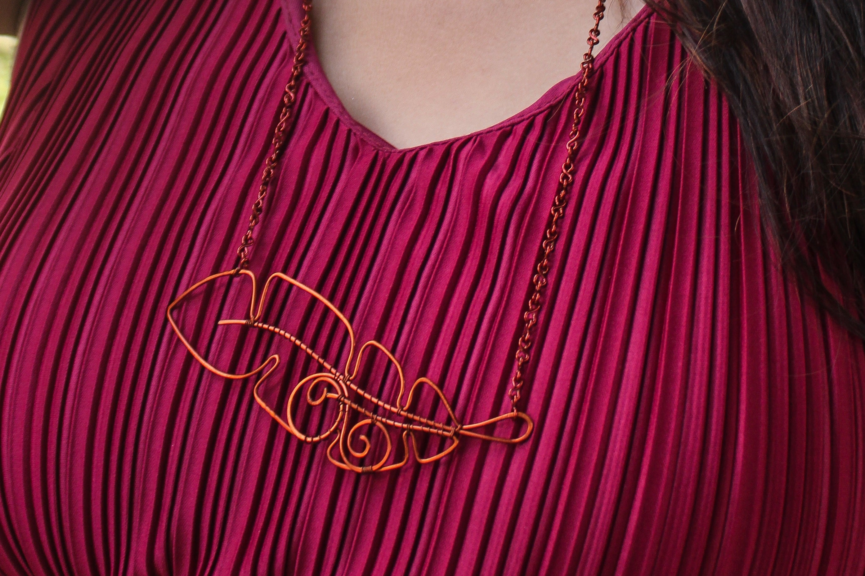 Feather Wire Wrapped Pendant (Styled 2 Ways) – Handmade Anti-Tarnish Copper Jewelry