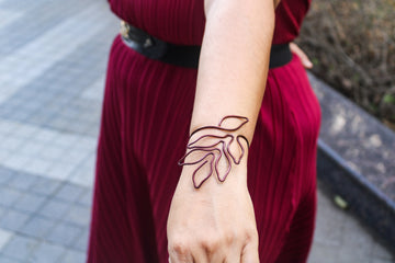 Leaf Bracelet Cuff – Handmade Wire Jewelry