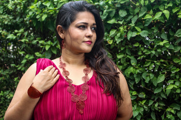 Spiral Necklace & Earrings Set – Handmade Anti-Tarnish Copper Jewelry