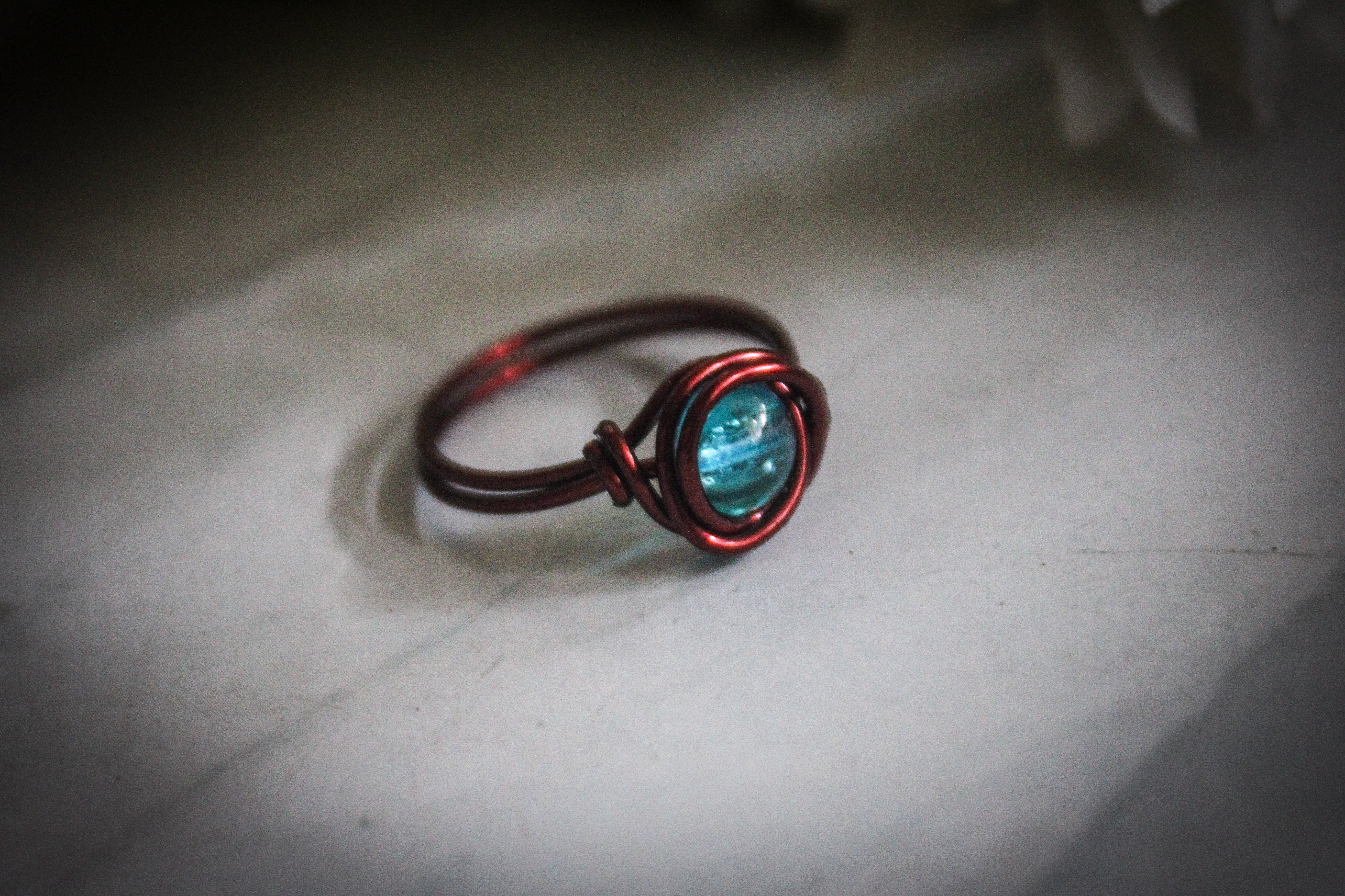 Wrap Bead Ring – Handmade Wire Wrapped Bead Ring